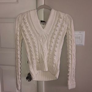 Knit sweater hoodie